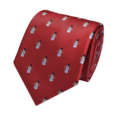 Hochwertige klassische Weihnachtskrawatte aus Polyester-Seide-Jacquard für die Weihnachtszeit - Weihnachtskrawatten im Großhandel