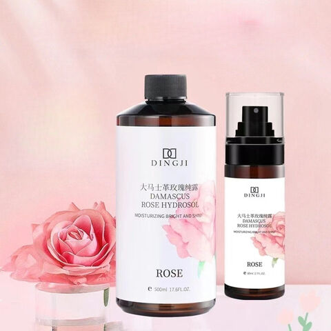 Hydrolat d'Extrait de Rose 100% Pur : Tonique Facial Lissant, Hydratant, Éclaircissant pour Soin de la Peau - Spray Tonique Visage