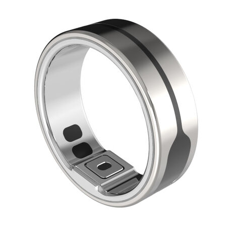 OEM Medical-healthcare Smart stainless steel Ring ECG Body Fat 5ATM Activity & sleep trackers SpO2 blood glucose vibration alert