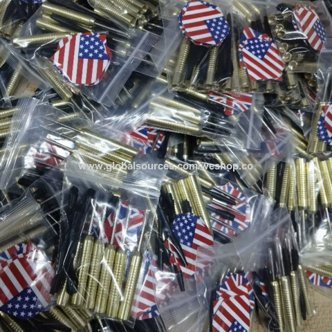 Dardos de 16g con punta de acero y diseño de bandera, dardos profesionales para competiciones, dardos para puestos de feria y globos.