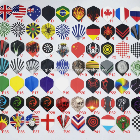 Dardos de 16g con punta de acero y diseño de bandera, dardos profesionales para competiciones, dardos para puestos de feria y globos.
