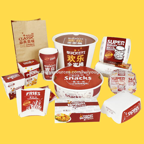 Cajas para Alimentos al Por Mayor para Restaurantes: Personalizadas para Hamburguesas, Hot Dogs, Empaque de Cartón para Comida para Llevar, Cajas Redondas para Pollo Frito y Papas Fritas