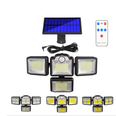 Lámpara solar de pared con sensor humano, luz exterior giratoria, iluminación impermeable para patio, farola pequeña