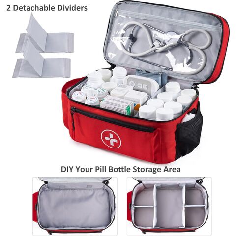Organisateur de Trousse de Premiers Secours de Voyage - Rangement Organisateur de Médicaments - Rangement Organisateur de Piluliers - Organisateur de Médicaments pour la Maison - Médicaments