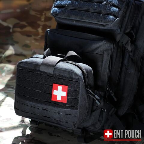 Pochette Médicale Tactique Molle - Taille Améliorée, Grande Capacité IFAK avec Détachement Rapide et Montage sur Appui-Tête, Inclus