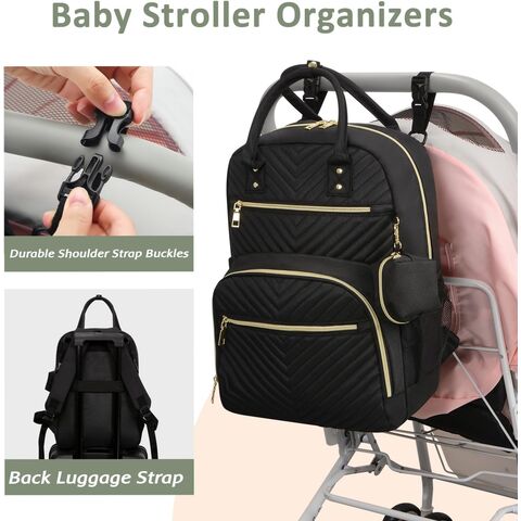 Mochila de Fraldas,Bolsa de Fraldas para Bebê com Estojo para Chupeta,Mochila de Viagem Multiusos Elegante de Grande Capacidade para Bebê
