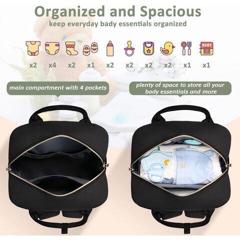 Mochila de Fraldas,Bolsa de Fraldas para Bebê com Estojo para Chupeta,Mochila de Viagem Multiusos Elegante de Grande Capacidade para Bebê