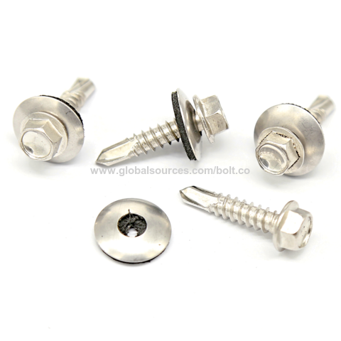 4.2*13 DIN 7504 M Square Socket Screw 4.8x35 Steel C1022 Zink 12mkm Hex Self Driling Screws with Rubber Washer