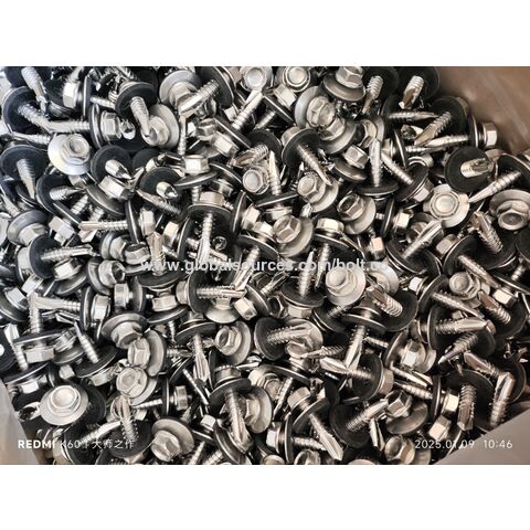 4.2*13 DIN 7504 M Square Socket Screw 4.8x35 Steel C1022 Zink 12mkm Hex Self Driling Screws with Rubber Washer