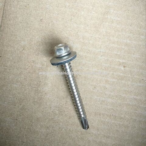 4.2*13 DIN 7504 M Square Socket Screw 4.8x35 Steel C1022 Zink 12mkm Hex Self Driling Screws with Rubber Washer