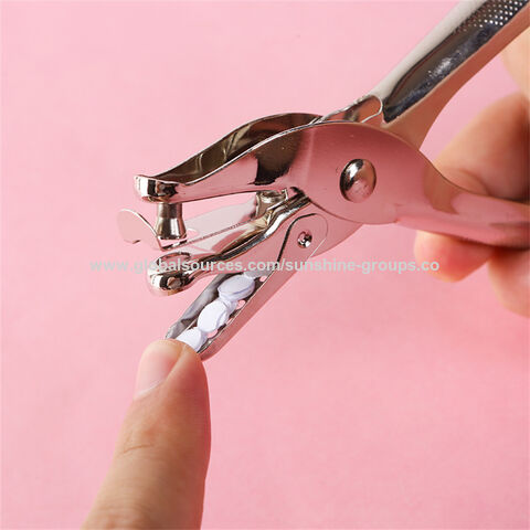 Perforadora de metal para suministros de oficina, perforadora manual de papel A4, perforadora de un solo agujero para hojas sueltas, material de papelería para estudiantes