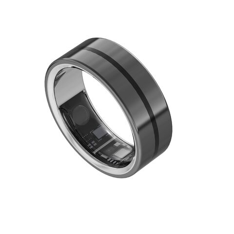 Supplier OEM ODM Medical Smart Ring Health & Fitness Stainless 5ATM Customize SOS Alert Motor Vibration Touch Control Sleep track