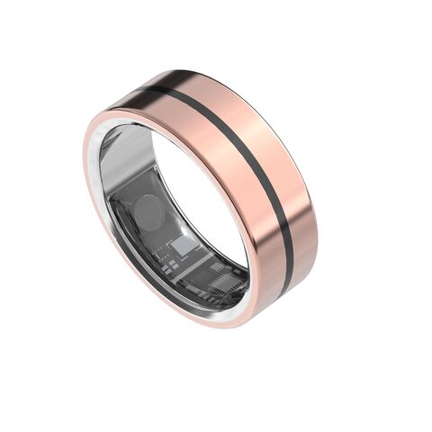 Supplier OEM ODM Medical Smart Ring Health & Fitness Stainless 5ATM Customize SOS Alert Motor Vibration Touch Control Sleep track