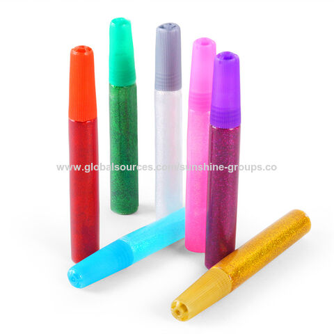 Pegamento con brillo de 10 ml para manualidades infantiles, pegamento en polvo dorado, material de tarjetas de felicitación para pintar DIY, pegamento en polvo de perlas pastel al por mayor
