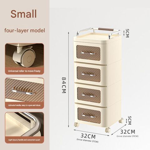 Almacenamiento Multicapa Cajones Transparentes Gran Capacidad Mesitas de Noche Portátiles Dormitorio Tamaño Pequeño
