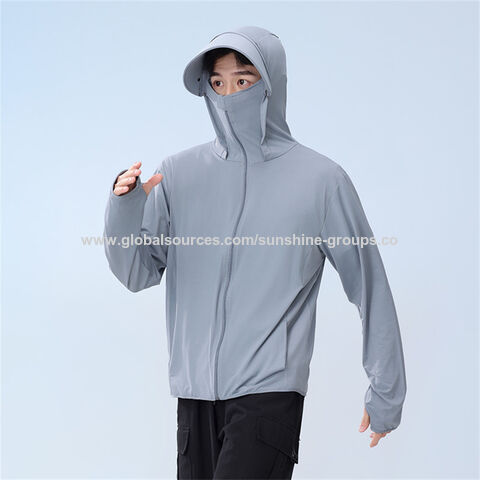 Vêtements de protection solaire en soie glacée pour hommes et femmes, veste légère et respirante anti-ultraviolets, nouveaux vêtements de pêche d'été 2023