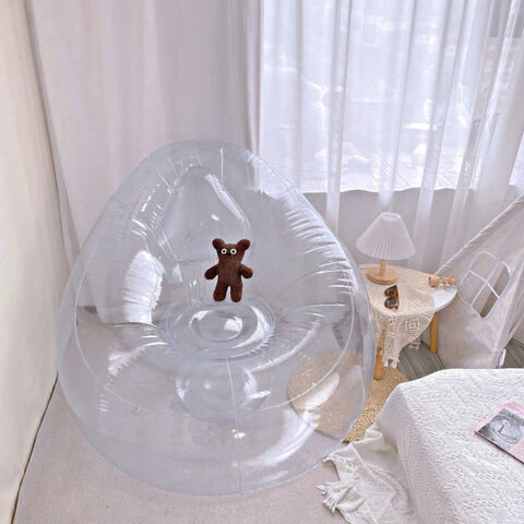 Transparentes Lazy-Boy-Sofa, aufblasbares Sofa, kreativer Balkonstuhl für Schlafzimmer, Picknick-Foto-Requisiten