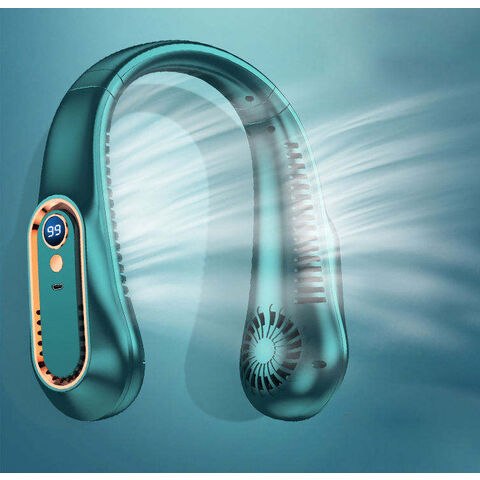Nuevo Mini Ventilador Portátil de Cuello Colgante - Ventilador de Refrigeración USB Recargable para Exteriores