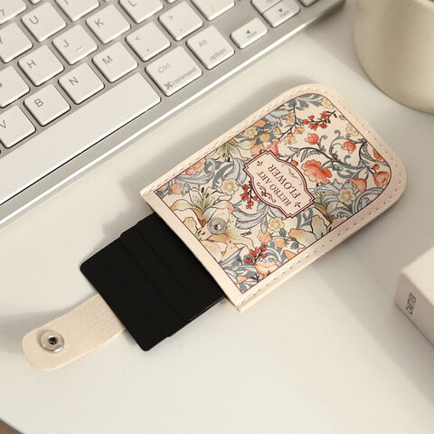 Kreativer Kartenhalter mit individuellem Logo, Blumenmuster, Multi-Kartenfach, Kreditkartenetui, Karten Portemonnaie