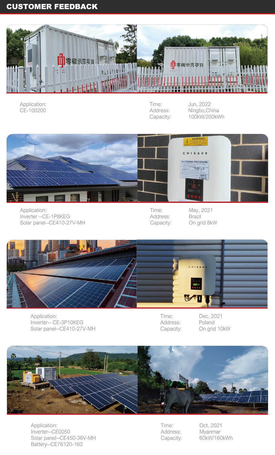 Chisage Ess New Design 6kw Triple Phase Hybrid Inverter For Residential ...