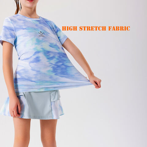Niños personalizados de secado rápido camiseta falda uniformes de tenis con bragas de seguridad 2 piezas conjunto correr fitness yoga niñas ropa deportiva