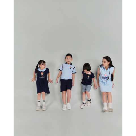 Vietnamesischer Hersteller Großhandel Unisex Kinderhemd Gestreiftes Umlegekragen Knopf Stickerei Hemd / Hemd für Herren / Kinderhemd - A002