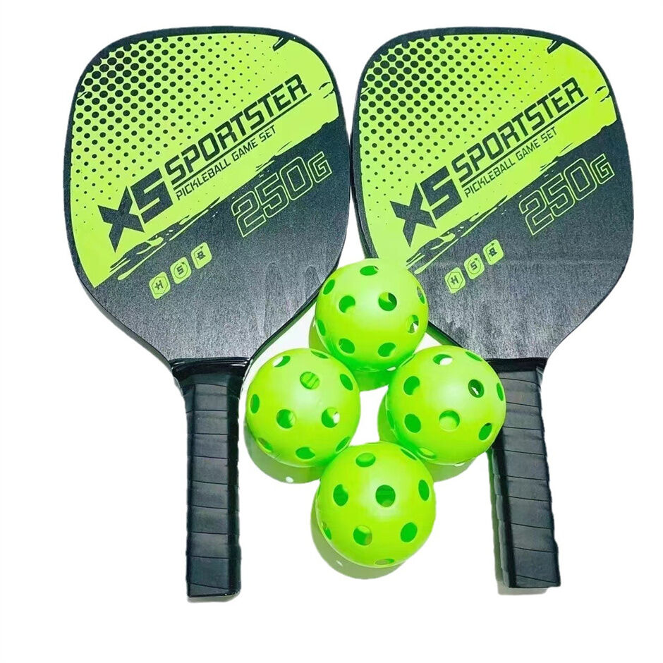 Poplar Wood Pickleball Racket Set Beach Ball Outdoor Competition Sports ...