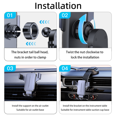 Universal tragbare Schwerkraft Auto Halterung Auto Handy Halter geeignet für alle Telefone