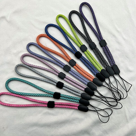 Kundenspezifisches Design Universal Reflektierendes Nylon Handgelenk Handy-Trageband Verstellbares Kurzes Anti-Verlust-Handschlaufe für USB-Kamera-Schlüssel