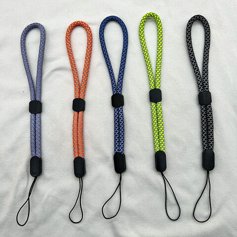 Kundenspezifisches Design Universal Reflektierendes Nylon Handgelenk Handy-Trageband Verstellbares Kurzes Anti-Verlust-Handschlaufe für USB-Kamera-Schlüssel