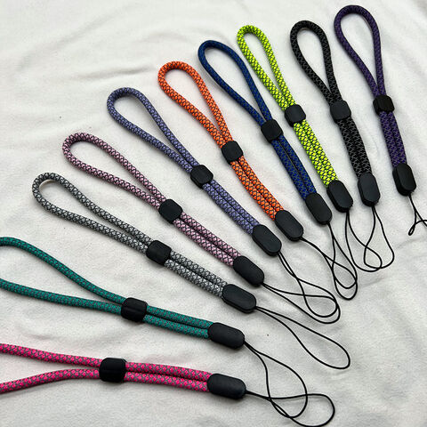 Kundenspezifisches Design Universal Reflektierendes Nylon Handgelenk Handy-Trageband Verstellbares Kurzes Anti-Verlust-Handschlaufe für USB-Kamera-Schlüssel