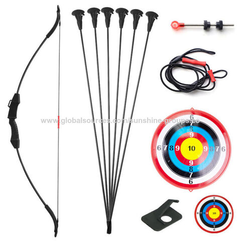Kinder Recurve Bogen Set Pfeil und Bogen Saugnapf Eltern-Kind-Unterhaltung Kinderbogen Outdoor Schießen Freizeit Saugnapf