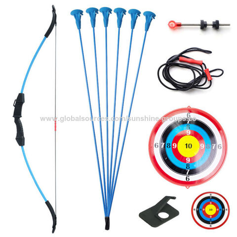 Kinder Recurve Bogen Set Pfeil und Bogen Saugnapf Eltern-Kind-Unterhaltung Kinderbogen Outdoor Schießen Freizeit Saugnapf