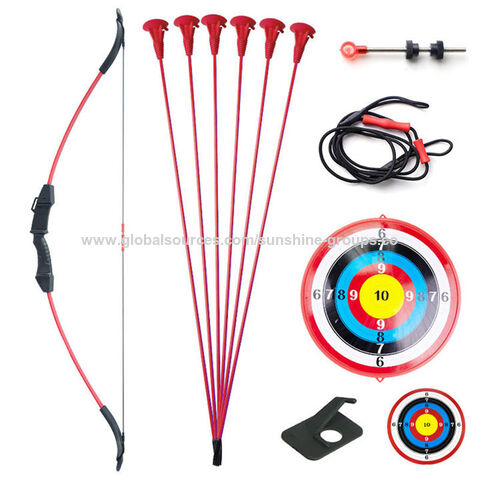 Kinder Recurve Bogen Set Pfeil und Bogen Saugnapf Eltern-Kind-Unterhaltung Kinderbogen Outdoor Schießen Freizeit Saugnapf