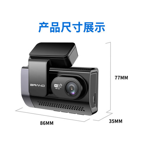 4K/2.5K Full HD Dashcam vorne und hinten für Autos mit integriertem WLAN, GPS, 3 Zoll IPS-Display, ADAS & BSD-Funktion, Nachtsicht