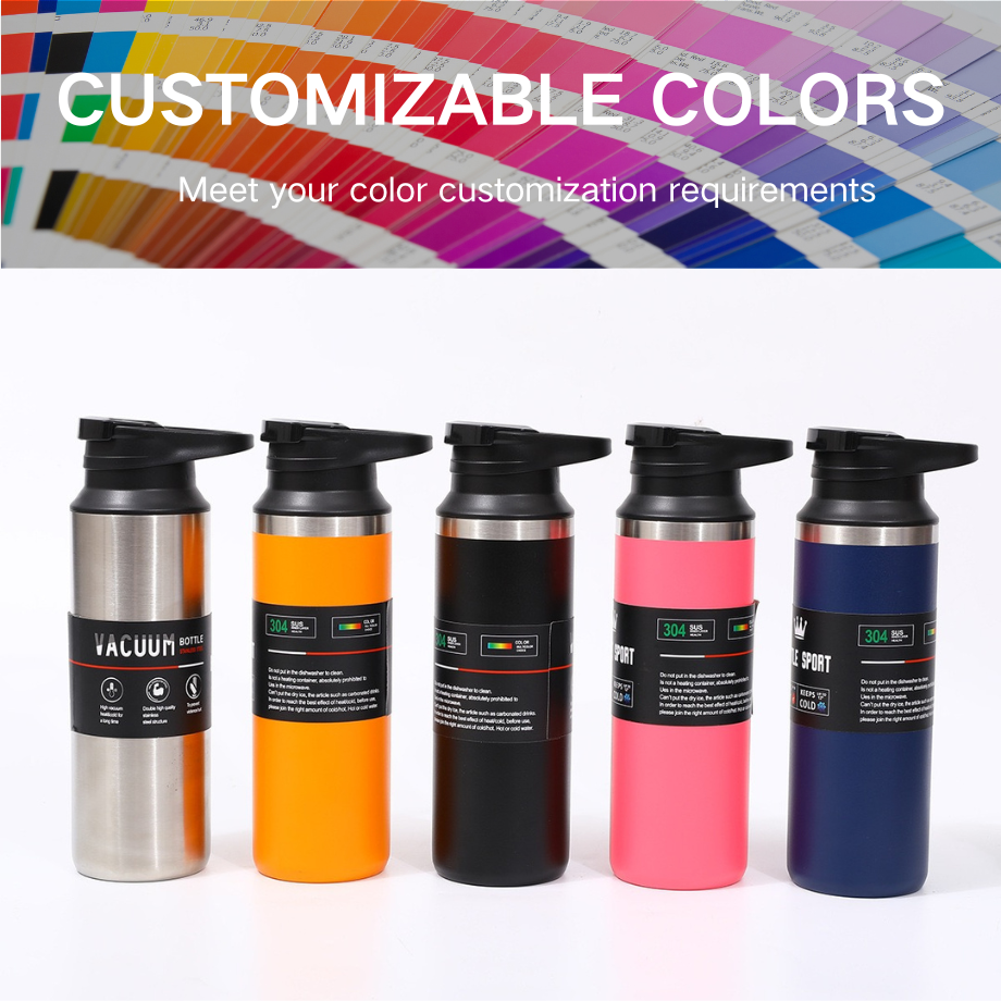 Custom Logo 500ml Cups Double Wall 18/8 Stainless Steel Metal Water ...