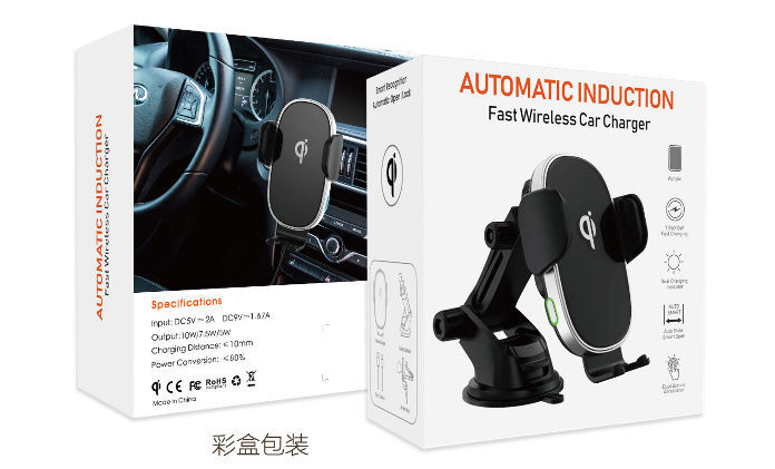 15W Fast Wireless Charger Auto-clapping Induction QI Wireless Car Chargers Mobile phone Holder supplier