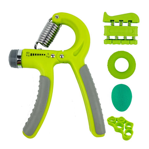 Pelatih Kekuatan Genggaman (Paket 5) - Penguat Genggaman Tangan dengan Resistensi Pegas yang Dapat Disesuaikan Mulai Dari 5 Hingga 60kg (11 Hingga 132 lbs)