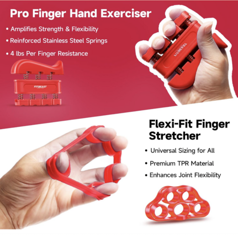 Pelatih Kekuatan Genggaman (Paket 5) - Penguat Genggaman Tangan dengan Resistensi Pegas yang Dapat Disesuaikan Mulai Dari 5 Hingga 60kg (11 Hingga 132 lbs)