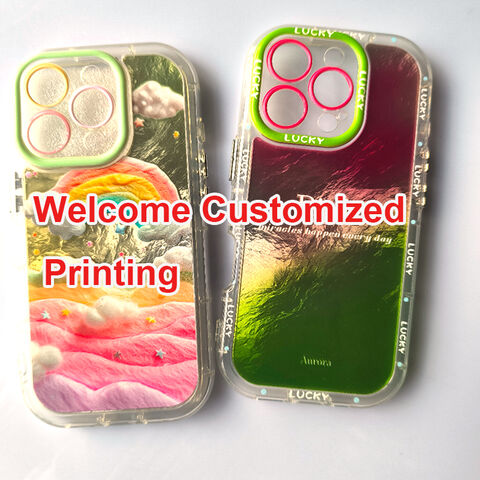Coque de téléphone personnalisée 2025 en matériau hybride PC+TPU, anti-rayures, antichoc et impression personnalisée