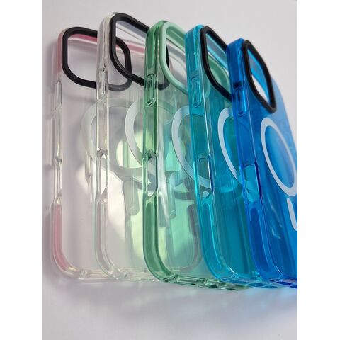 Coque de Téléphone Magnétique OEM/ODM Premium Cristal Couleur Bonbon TPU Transparent Style Européen 2025