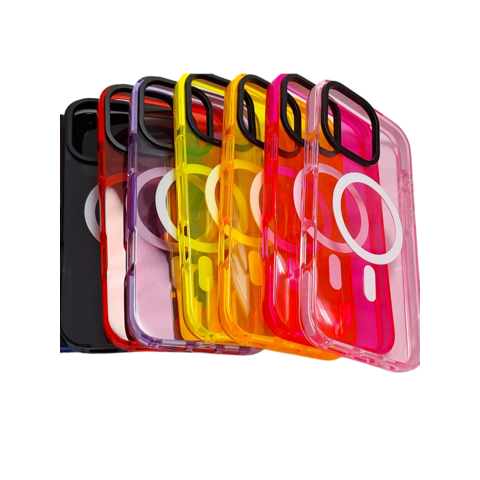Coque de Téléphone Magnétique OEM/ODM Premium Cristal Couleur Bonbon TPU Transparent Style Européen 2025