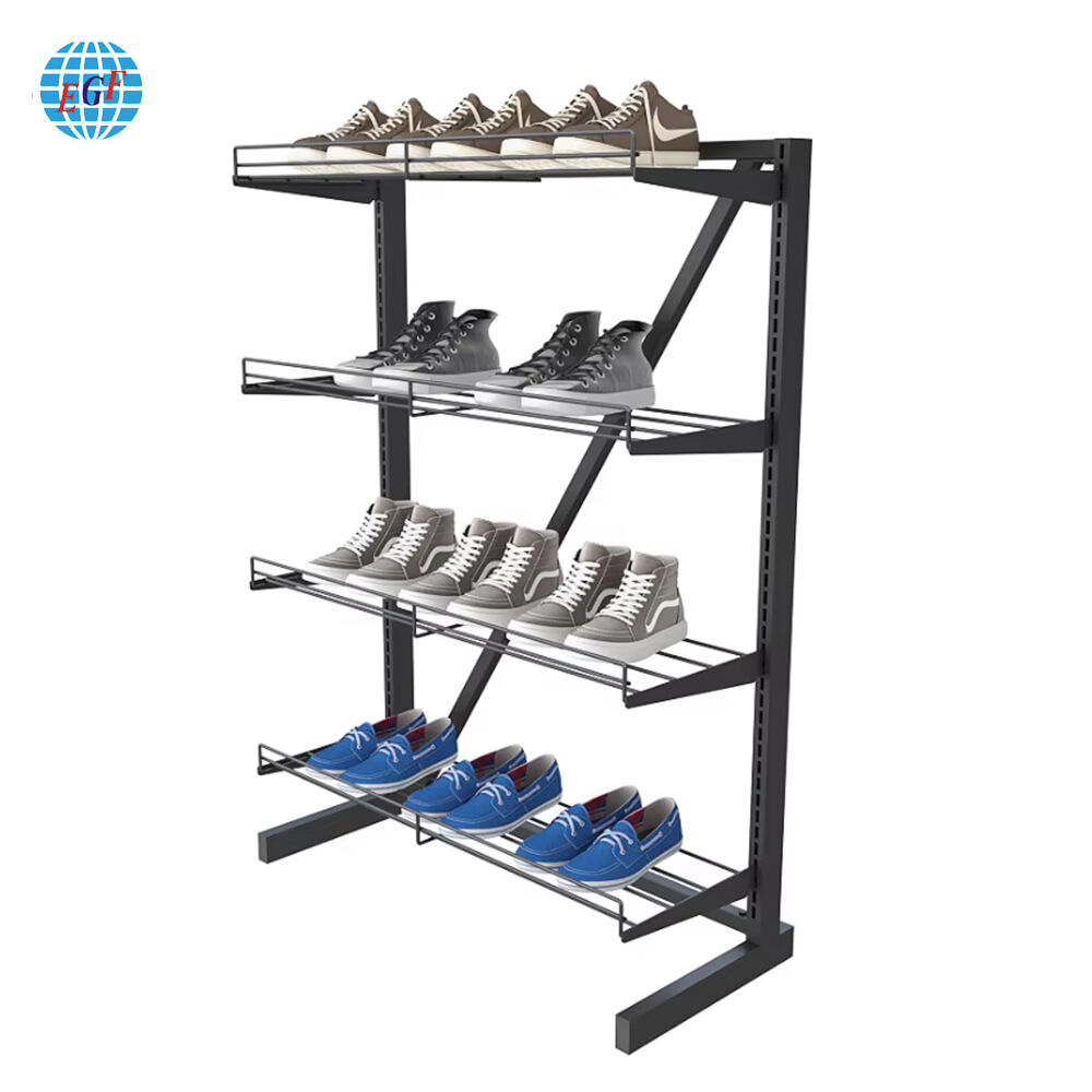 Sandals Store Display Racks Footwear Brand Sneaker Fixture Metal Shelves Frame Hook Stand Shoes ...