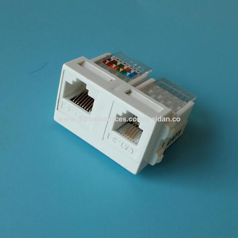 Dual Twin RJ45 inserter keystone jack moduler