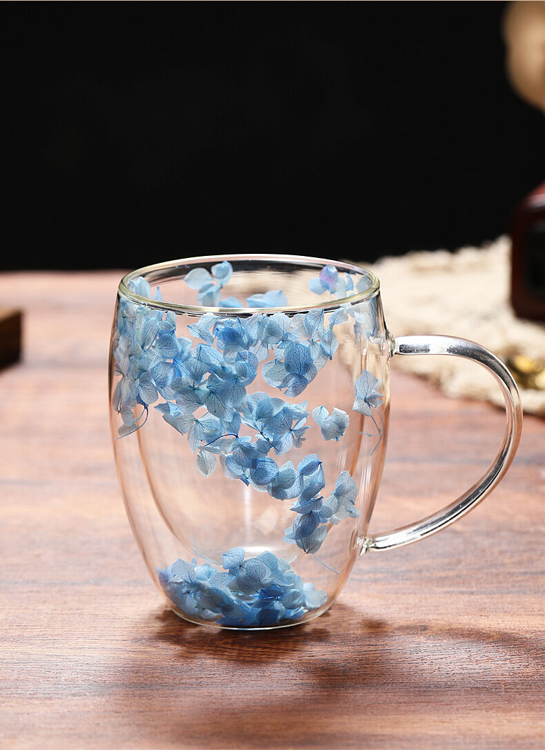 Custom Logo 350ml Handmade Heat & Cold Resistant Double Wall Glass ...
