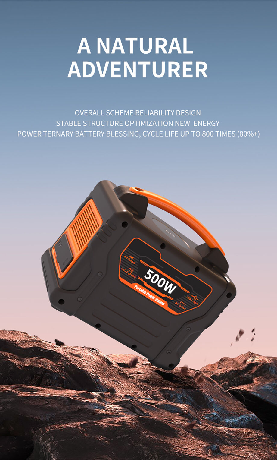 Centrale Électrique Portable Solaire 5000mAh - Générateur Avec Lumières LED Et Panneau Solaire - Idéal Camping Et Urgence