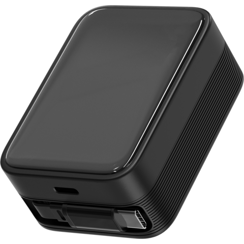 Nuevo Cargador de Pared Mini GaN Creativo de 65W con 2 Puertos USB C y Cable Retráctil