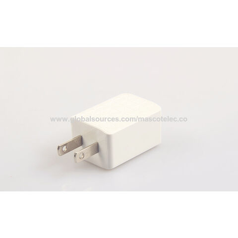 Chargeur USB double 5V 2.4A avec certification FCC, chargeur mural USB pour iPhone, adaptateur d'alimentation mobile