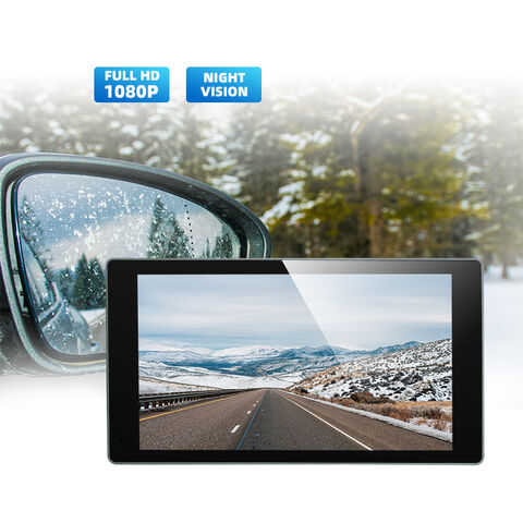Wemaer Cámara de Punto Ciego para Coche con IA de 5 pulgadas, Grabadora de Conducción BSD, Espejo Retrovisor Electrónico HD 1080P, Cámara Lateral Giratoria, Dash Cam