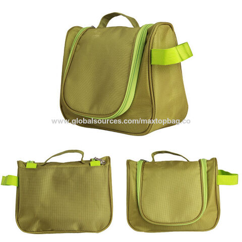 Cosmetic bag, customized design and logo, size: 20*10*24.5cm, made of polyester